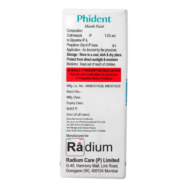 Phident Mouth Paint By Radiumcare
